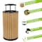 Alpine Industries 32 Gallon Cedar All-Weather Slatted Wood Style Panel Steel Commercial Outdoor Trash Can Receptacle ALP4400-01-CD-RB - alternate 7